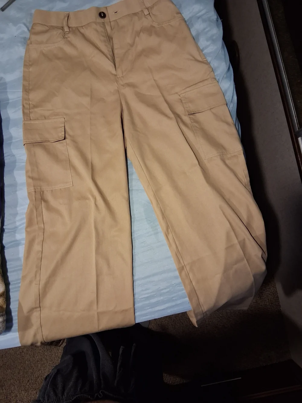 Khaki Cargo Pants for Women - Stretch Twill Utility Pants